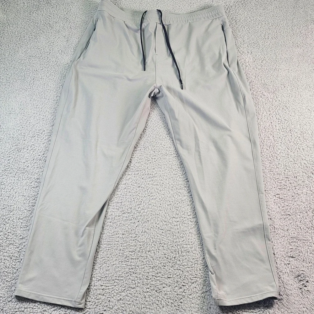Public Rec Pants Mens 40x32 Gray Stretch Jogger Elastic Waist Zip Pocket Travel